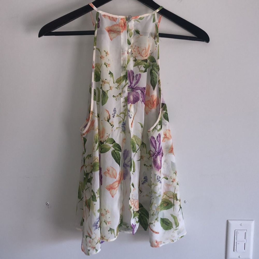Floral Fly Away Open Back Blouse - Picture 2 of 9